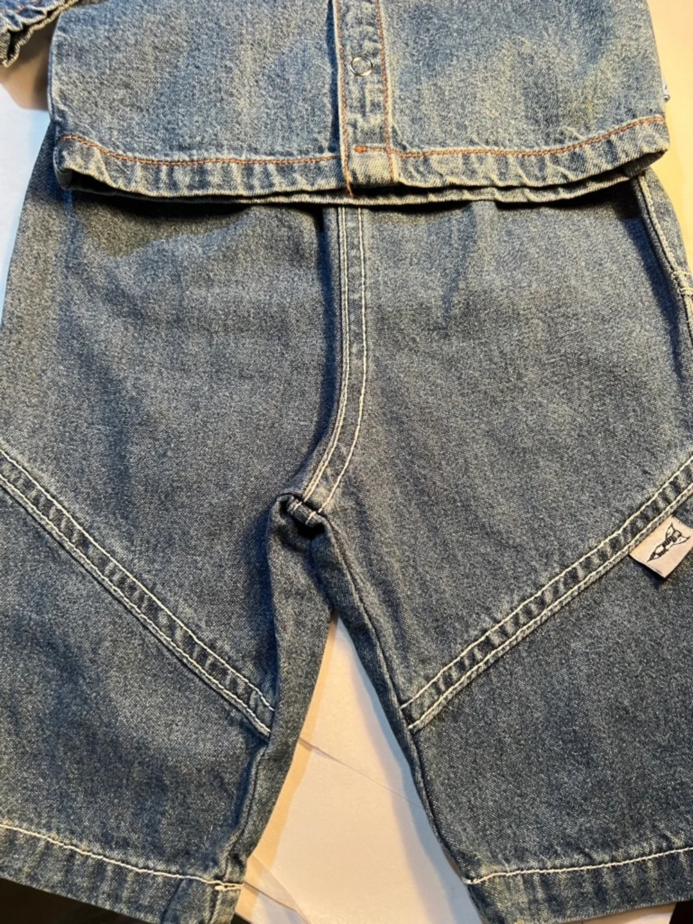Vintage Charlie Rocket Kids Denim 2 piece set. - Blue Wash​